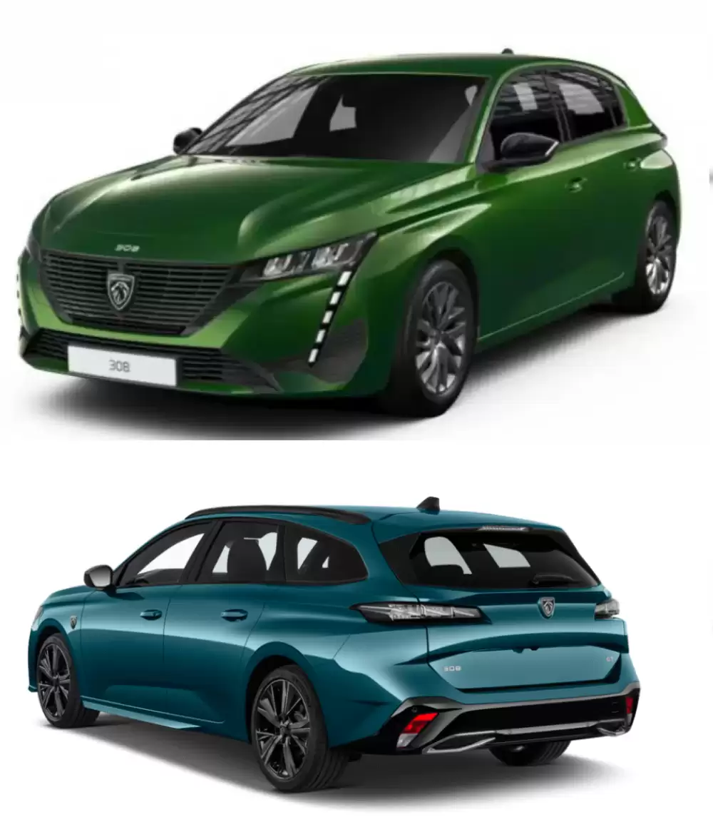 PEUGEOT 308 (2021-) 3D GUMENÉ AUTOROHOŽE 